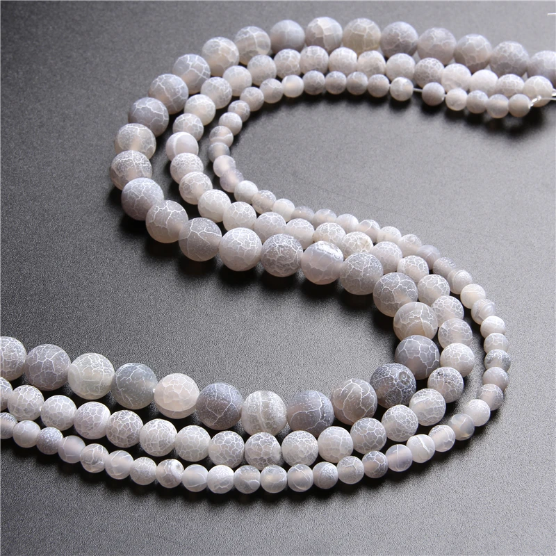 15 5 дюйма стандартные тусклые выветренные белые Агаты круглые свободные бусины 6 8