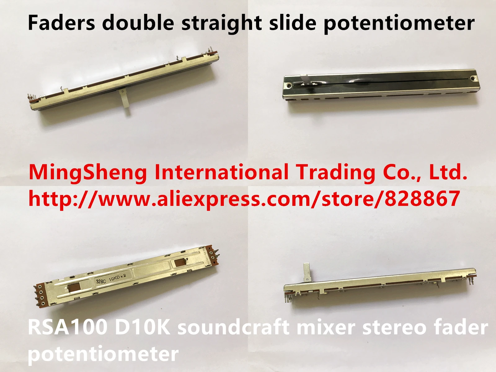 Оригинальный новый 100% faders двойной прямой скользящий потенциометр RSA100 D10K soundcraft