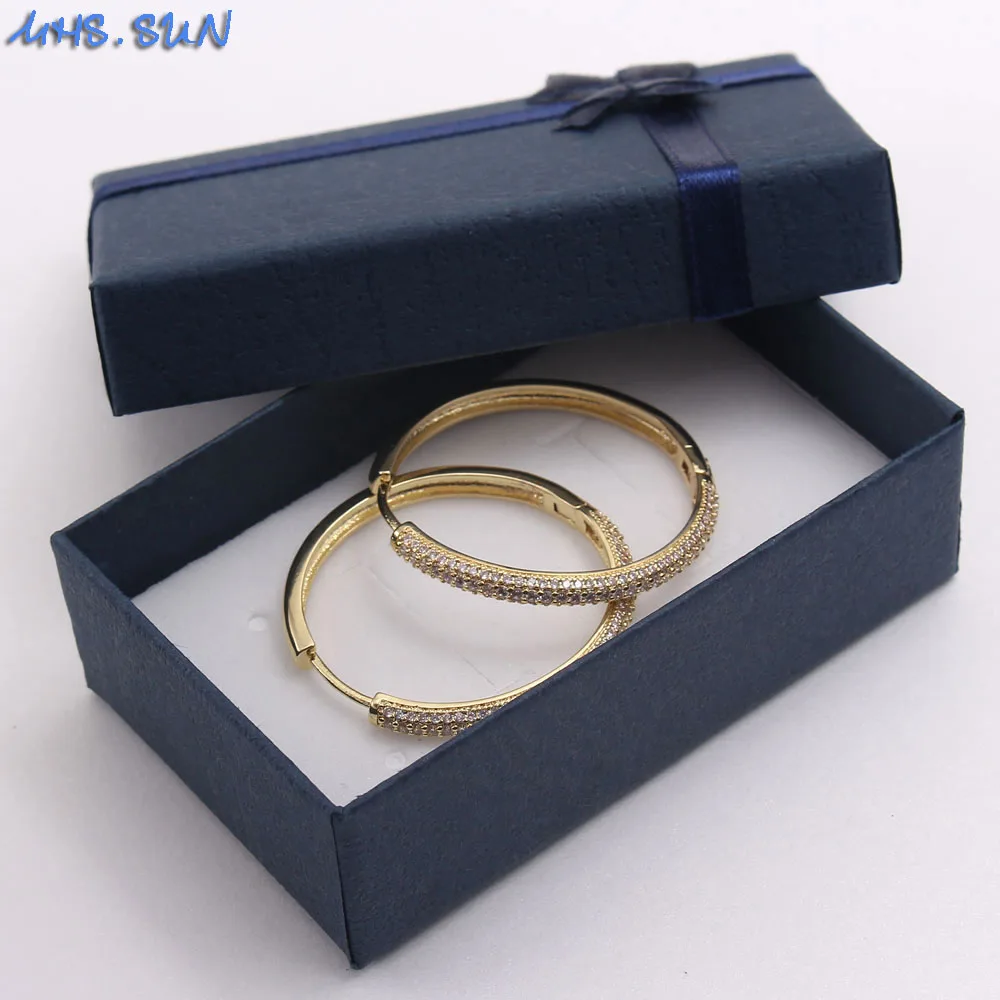 MHS.SUN Модные женские ювелирные изделия из кубического циркона золотого цвета