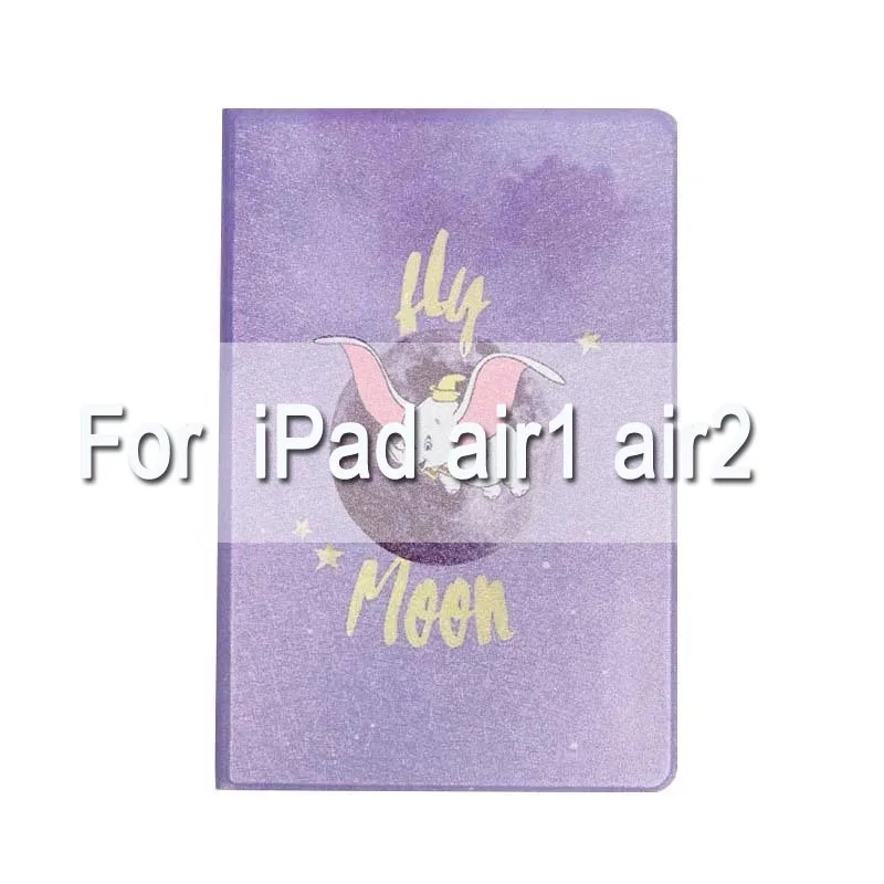 For Air 1 2 Мультяшный слон Дамбо ультра тонкий мягкий чехол для iPad Air 1/2 iPad 9,7 чехол-подставка для iPad mini12345 автоматическое Пробуждение/сон - Цвет: For Air 1 2