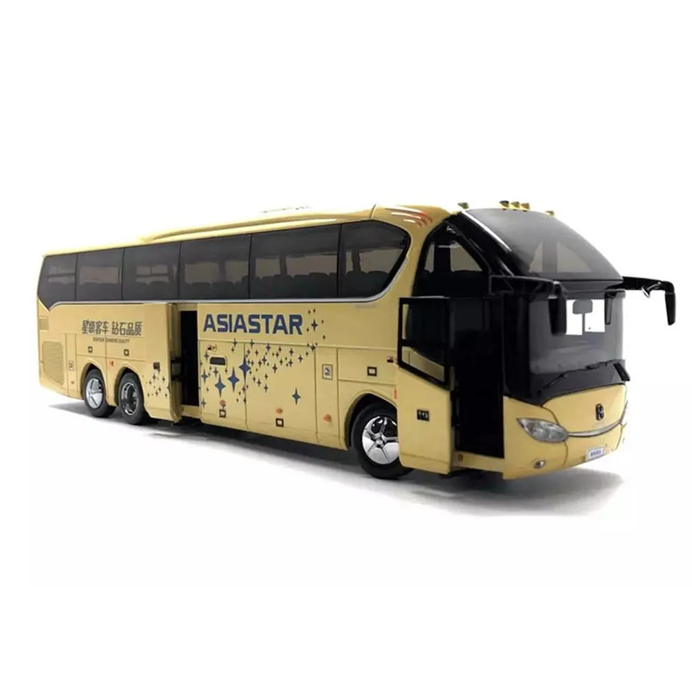 Литье под давлением 1:42 масштаб Asiastar YBL6148H модель автобуса с желтой/синей версией |