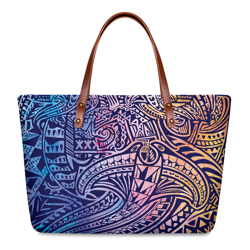 Роскошные Дизайнерские брендовые сумки полинезийская традиционный принт Трайбл