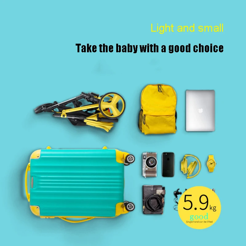 Детская коляска с высоким пейзажем детская складная откидывающимся