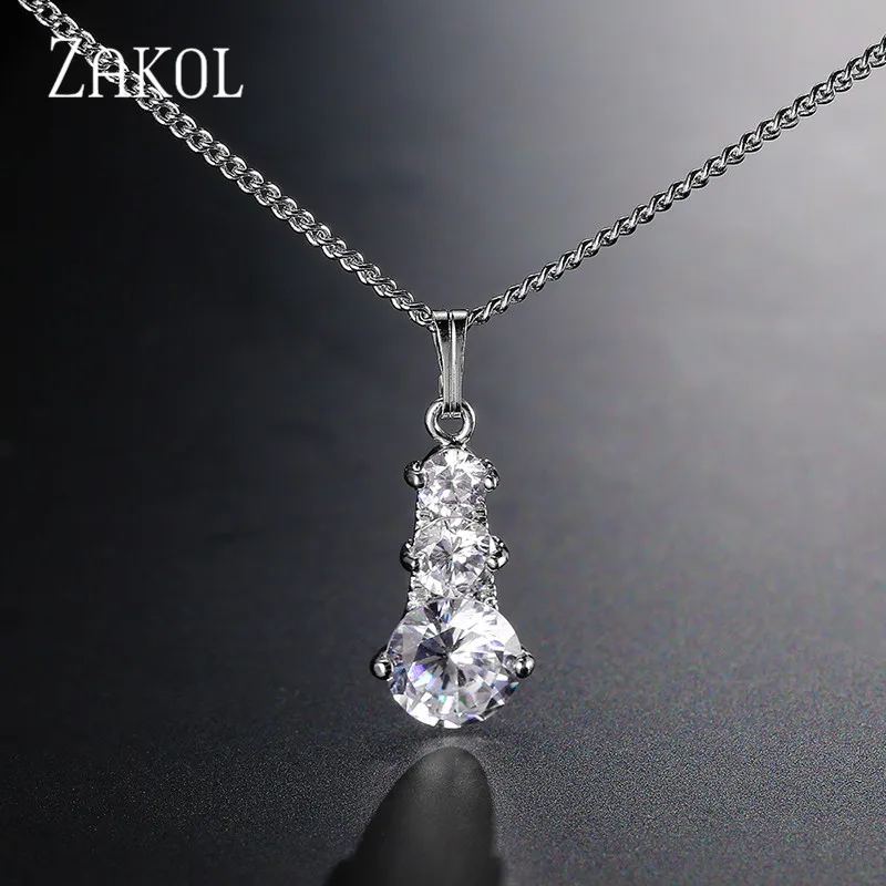 Комплект из колье и серёг с фианитом|Ювелирные наборы| |