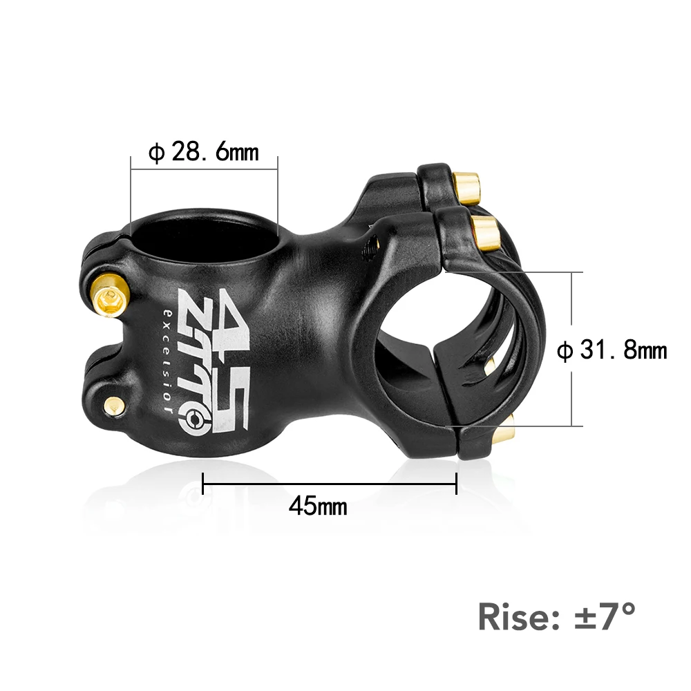 

7 Degree 45mm Bicycle Stem Ultralight Bicycle Stem Mountain Road Bike Stem for 31.8mm Handlebar