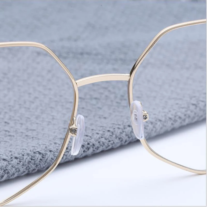 Винтажные большие шестигранные очки SAOIOAS ретро в металлической оправе с