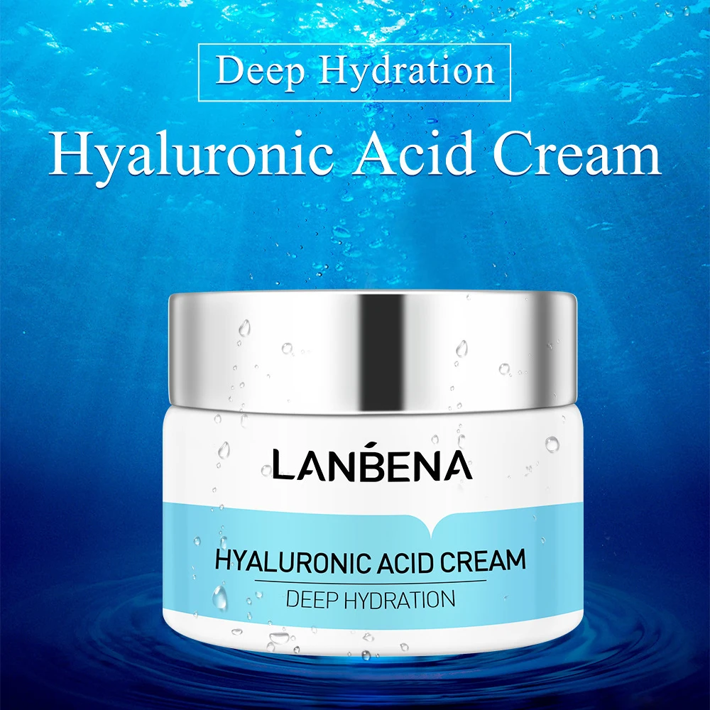LANBENA 50g Hyaluronic Acid Facial Cream Deeply Moisturizing Hydrating Shrinking Pore Treatment Dry and Rough Soothing Skin Care