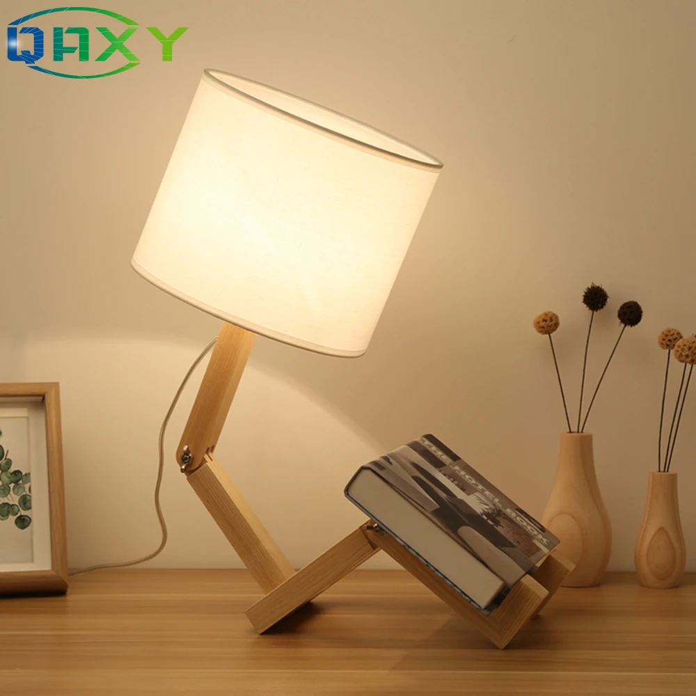 В комплекте с светодиодный лампы Крытый деревянный Новинка Настольная лампа