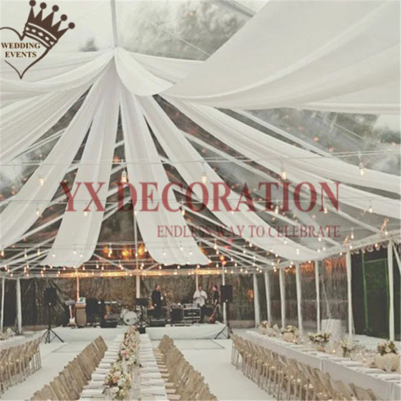 145 см ширина шелк льда драпировка для потолка крыша ткань навеса украшение