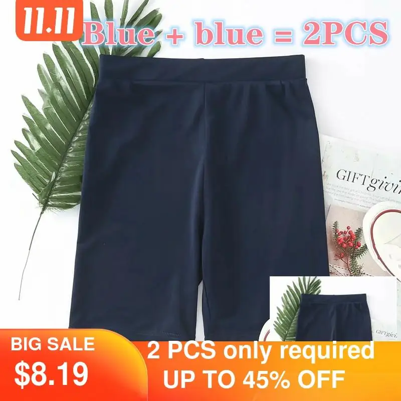 

RUILI 1/2PCS High Waisted Workout Shorts Women Super Stretchy Athletic Pants Soft Pantalone Mujer Girl Fitness Yoga Biker Short