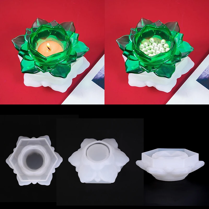 

Для хранения "Сделай своими руками", коробка с украшением в виде кристаллов эпоксидная смола, форма 3D лотоса подсвечник Силиконовые формы ру...