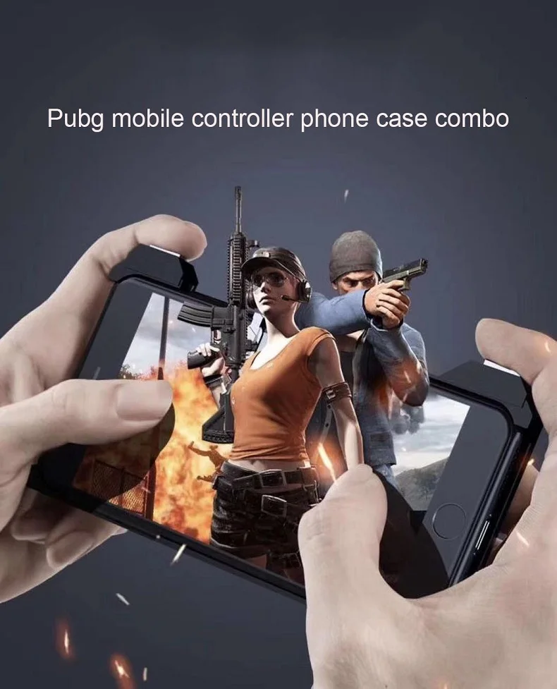 PUBG игровой триггер для мобильных телефонов шутер контроллер чехол для мобильного телефона для iPhone X 6 6s 7 8 XS физический внешний подвесной чехол