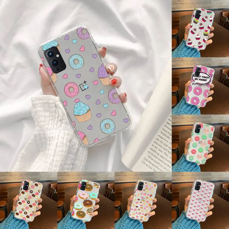 

girly cute donut cake Phone Case Transparent For OnePlus MEIZU MEITU M 7 8 9 16 17 T PRO XS moible bag