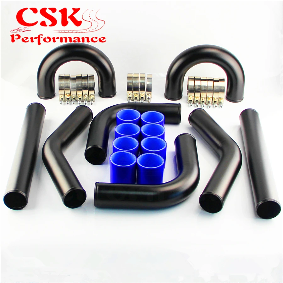 2 25 &quot57 мм Универсальный 8 шт интеркулер алюминиевых труб трубопроводов + Прямой