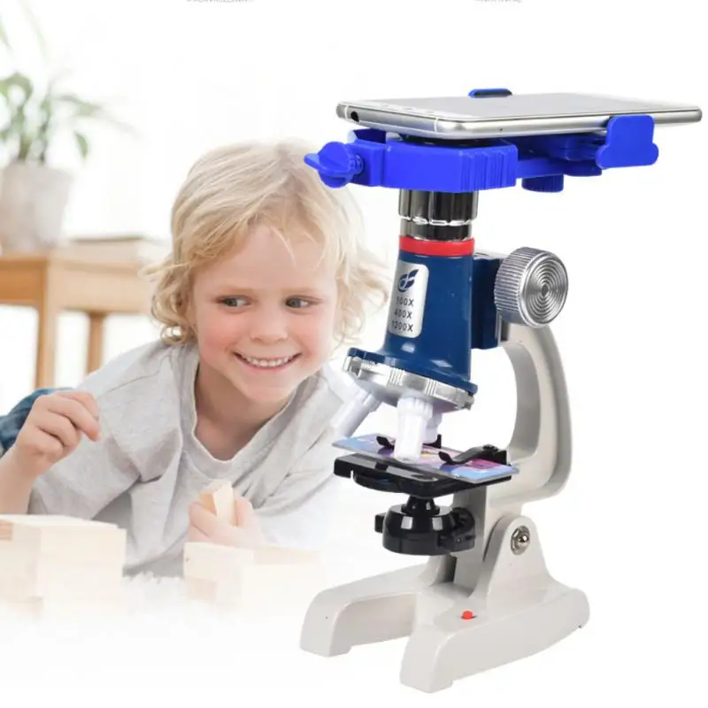 

100X-1200X Student Binocular Biological Microscope Set Alloy Homeschool Science Educational Toy For Kids Lab Optical Instruments
