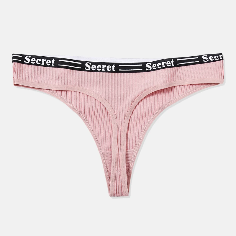 Ladies Sexy Thong Low Waist Letter Thread Cotton Women Lace Panties Knicker Lingerie Underwear Nylon CottonTransparent Panties