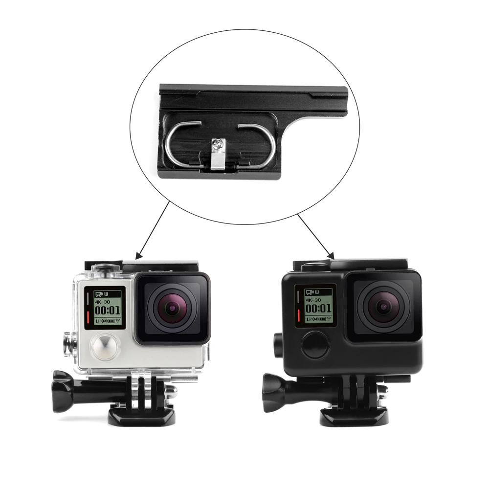 Алюминиевая защелка для задней двери с защелкой для GoPro Hero 3+ 4, Защитный Водонепроницаемый чехол для GoPro Hero 4, аксессуары