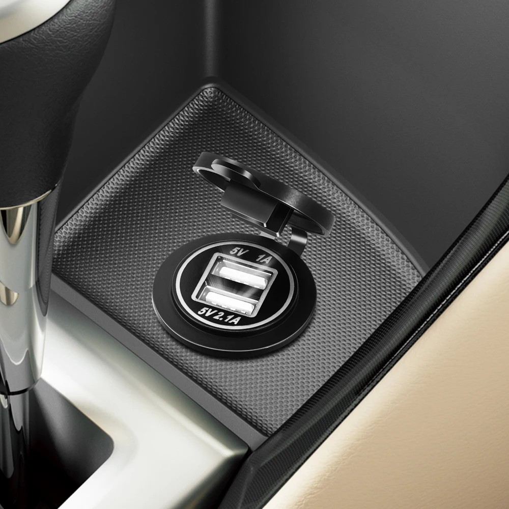 Автомобильное зарядное устройство с двумя портами USB адаптер питания