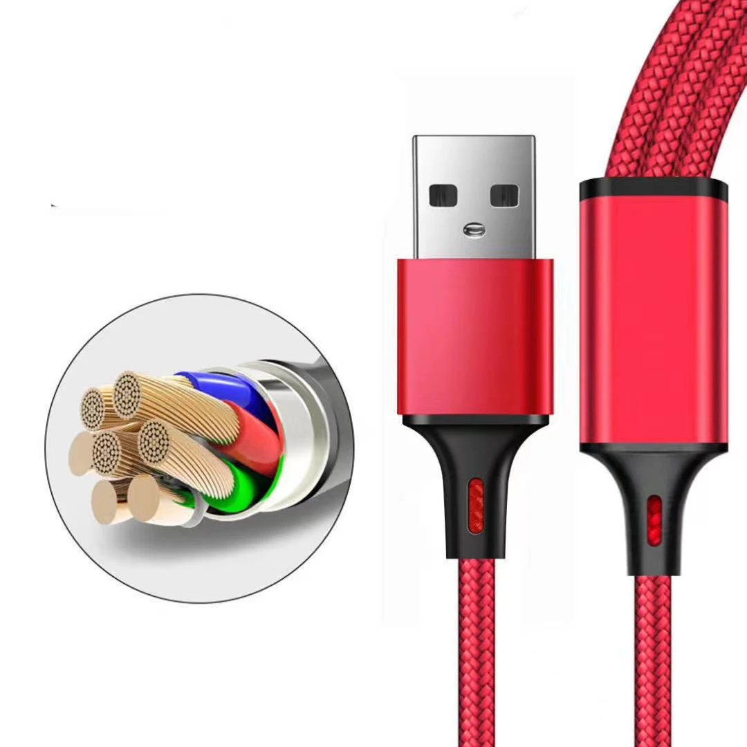 

3 In 1 USB Cable for IPhone Fast Charger 5A Quick Charging Cable for Android Phones Xiaomi Huawei Type C Micro USB Charger Wire