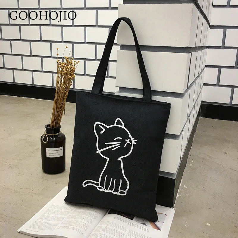 

Women Lamb Bag Simple Canvas Handbag Tote Large Capacity Embroidery Shopping Bag Cute animal Book Bags for Girls Handbags