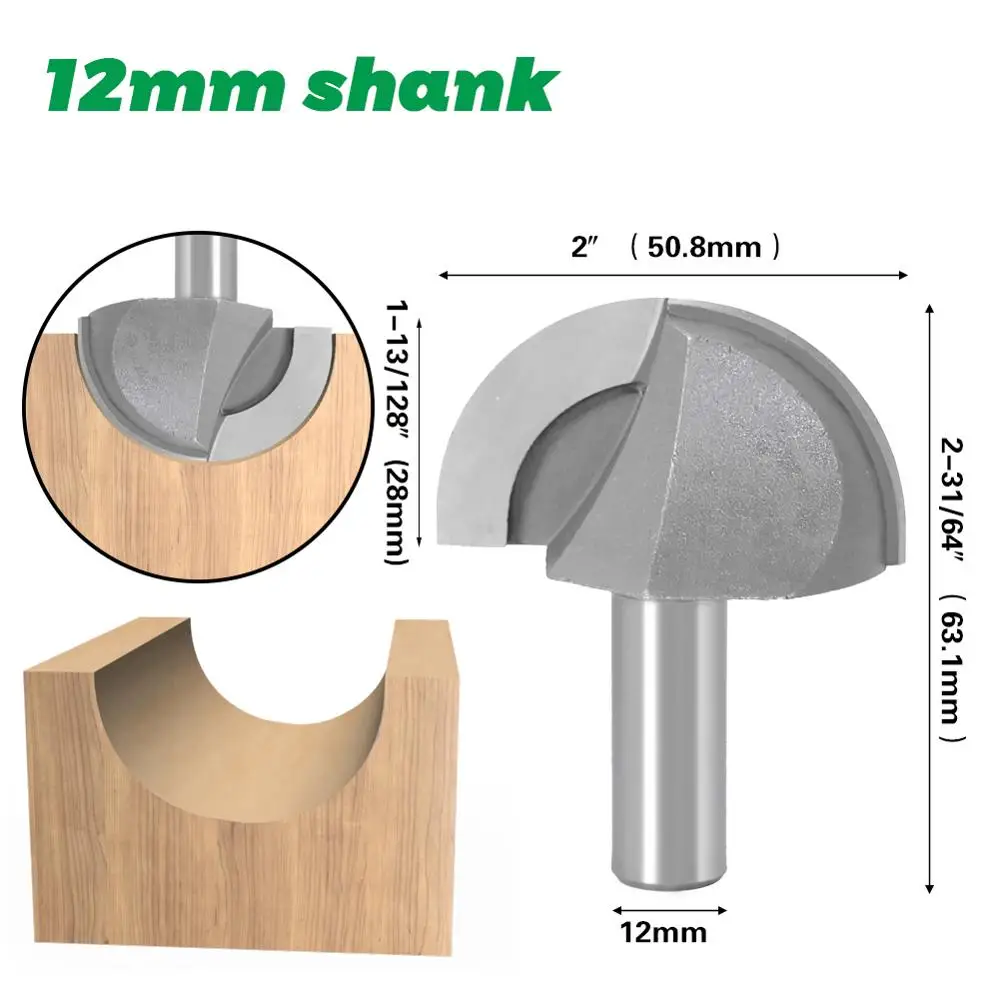 1 шт. 12 мм хвостовик шариковый Нос Резак Инструменты для деревообработки вогнутый