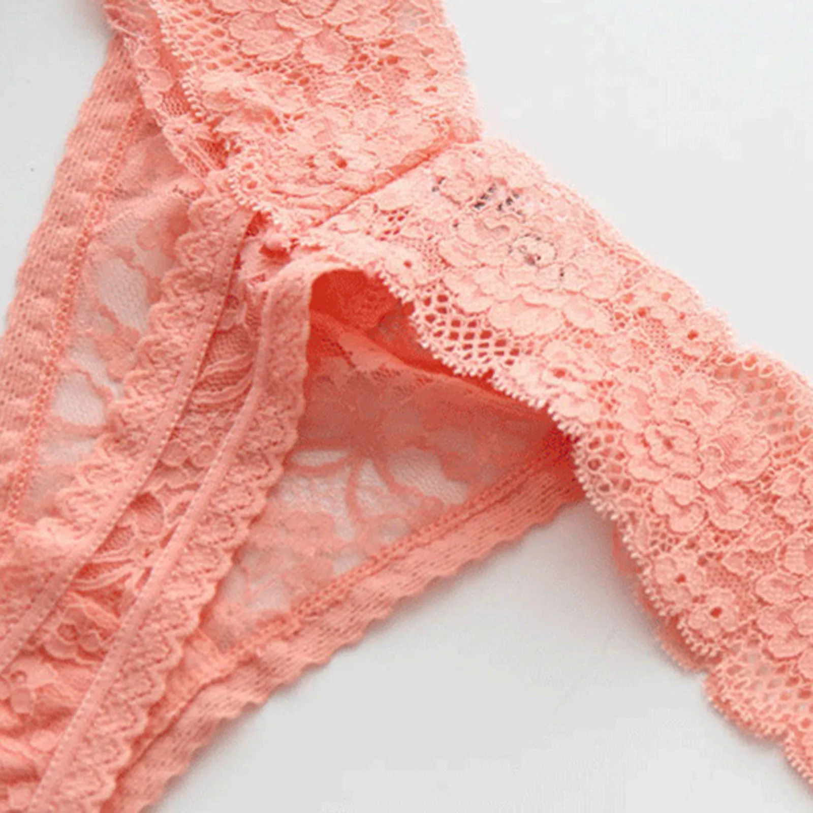 

G-String Thongs Sexy Lingerie Lace Underwear for Women See-Through Breathable Transparent Panties Soft Knickers Underpant