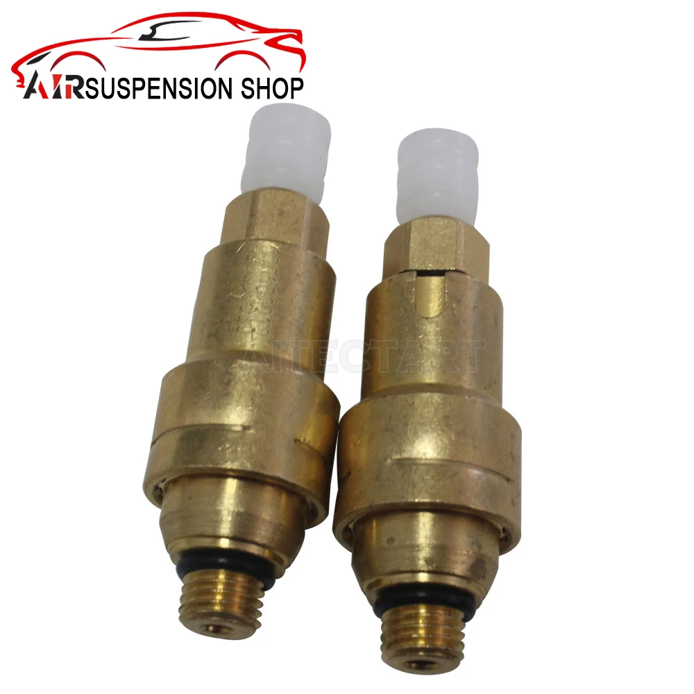 

2PCS Front Air Holding Valve w/M8 Air Connector Brass Fittings Pneumatic For Audi A8 D3 A6 C6 4E0616039 4F0616039 4E0616040