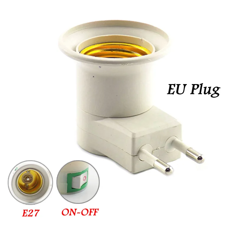 E27 светодиодная лампа держатель конвертер гнездо цоколь тип к AC мощность 110 В-220 в