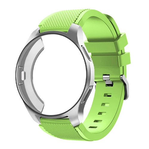 green 6 Ремешок+ чехол для samsung gear S3 Frontier ремешок для Galaxy watch 46 мм 42 м 22 мм ремешок для часов Универсальный защитный ремешок аксессуары для часов 20 - Цвет ремешка: green 6