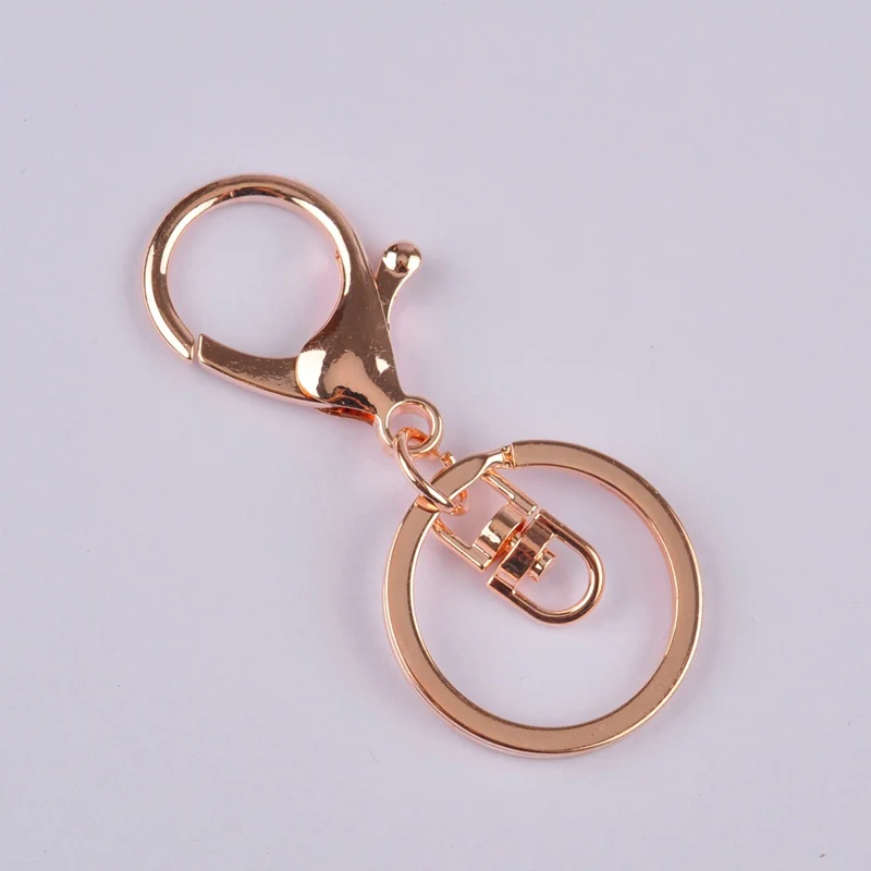 100 шт. застежка Лобстер 35 мм 30 кольцо для ключей Раздельный брелок