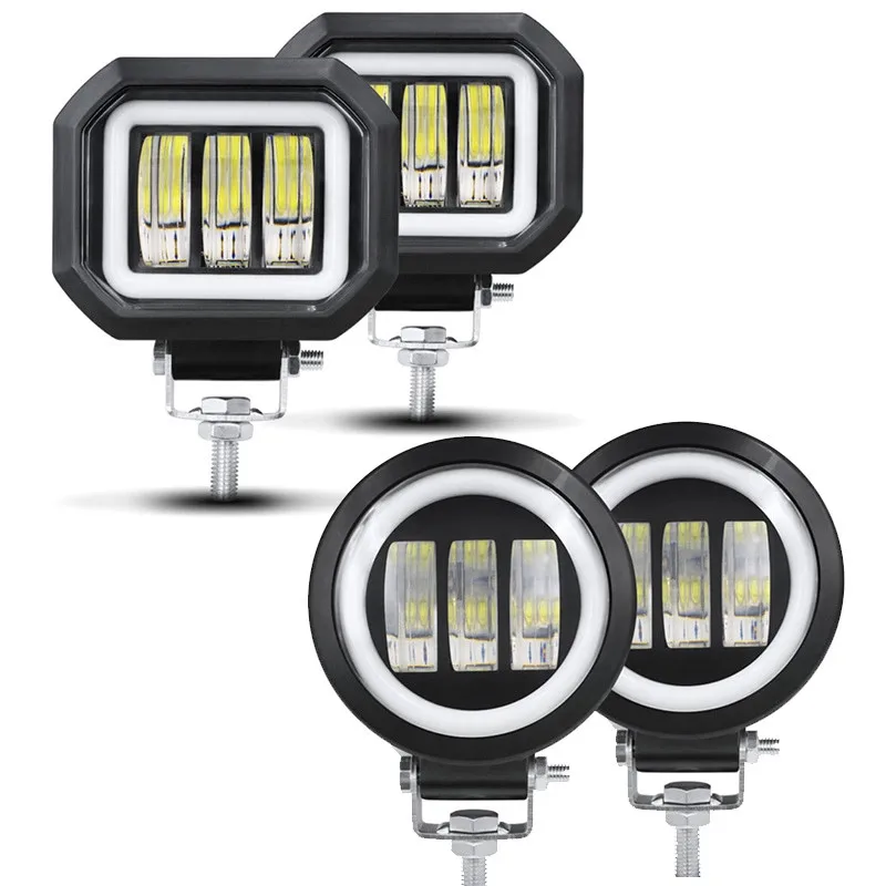 Круглая квадратная Светодиодная рабочая лампа Angel Eyes рабочий светильник льник