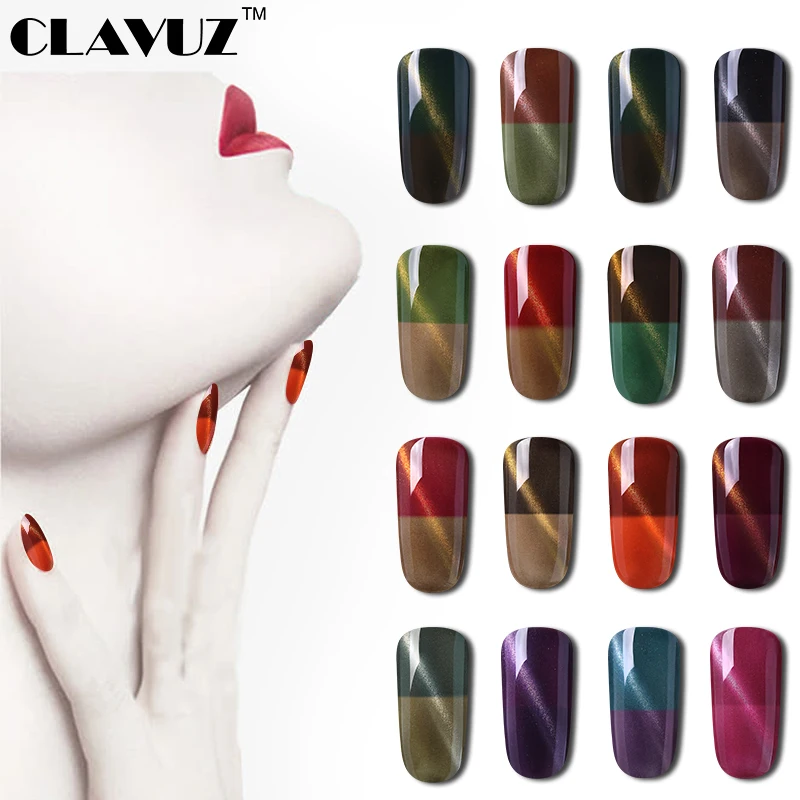 CLAVUZ изменение температуры цвет кошачьих глаз УФ-гель для ногтей магнитный гель