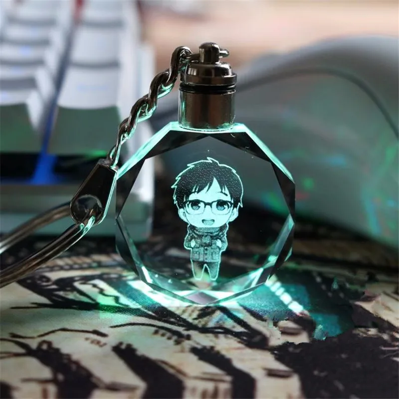 Аниме YURI! На льду косплей светодиодный брелок Victor Nikiforov хрустальный светильник