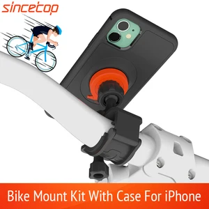 bike bicycle motorcycle handlebar mount holder cell phone bag bracke with shockproof case protection stand for iphone 11 pro max free global shipping