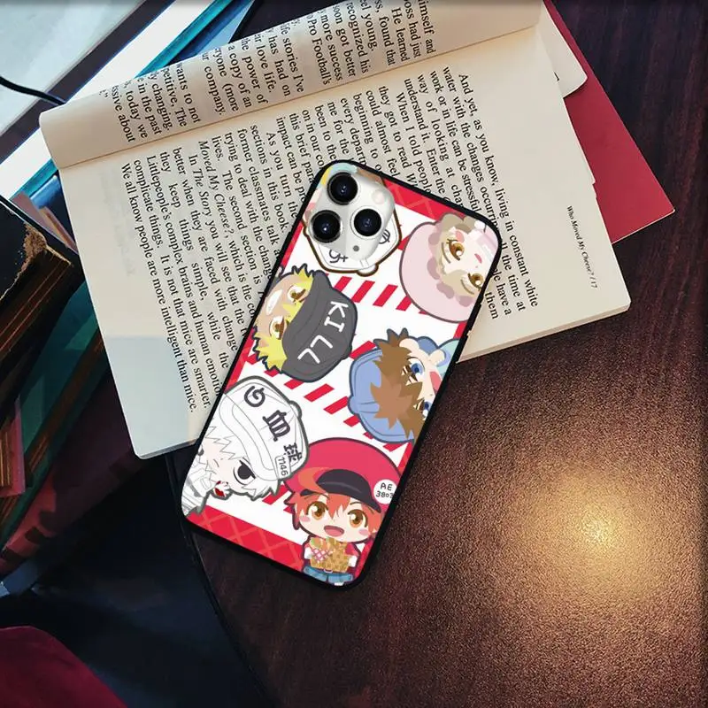 

cells at work cute cartoon Phone Cases for iPhone 11 12 pro XS MAX 8 7 6 6S Plus X 5S SE 2020 XR Soft silicone