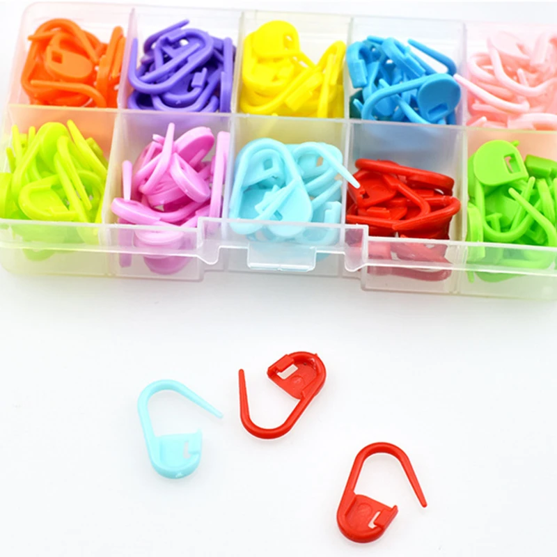 120 шт. 10 цветов мини-чехол вязаные аксессуары вязанные штифты пластиковые маркеры