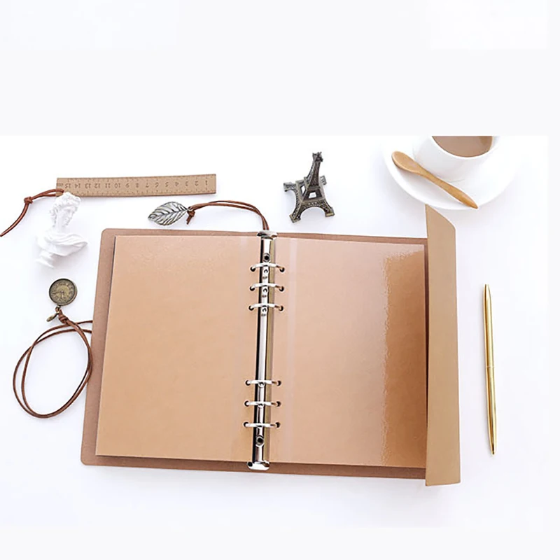 

Retro Leather Handmade Photo Album Scrapbooking Creative DIY Self-Adhesive Instax Mini Album Photo Decor Photocard Book Gifts