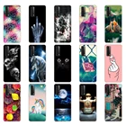 Чехол для Huawei P smart 2021, мягкий силиконовый чехол из ТПУ на заднюю панель телефона 6,67 дюйма для PSmart 2021, бампер, защитный чехол, сумка, кошка, цветок