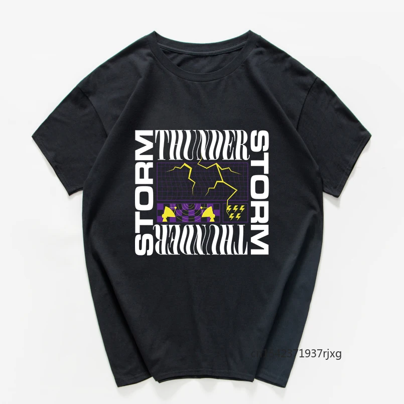 

Thunder Storm Abstract Streetwear Graphic T Shirt Men Hip Hop Tee Shirt Oversized Tops Men Clothes Retro Graphic T Shirts