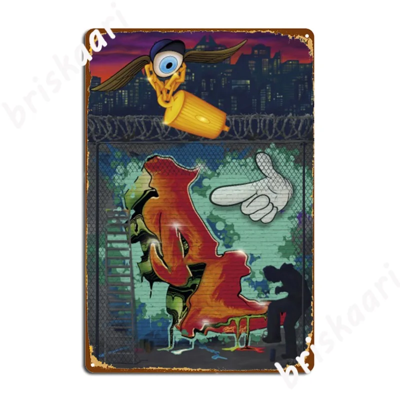 Граффити элементы R металлические знаки кинотеатр гостиная ретро постер