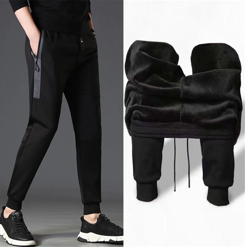2020 Зимние флисовые брюки мужские толстые спортивные плюшевые Модные джоггеры