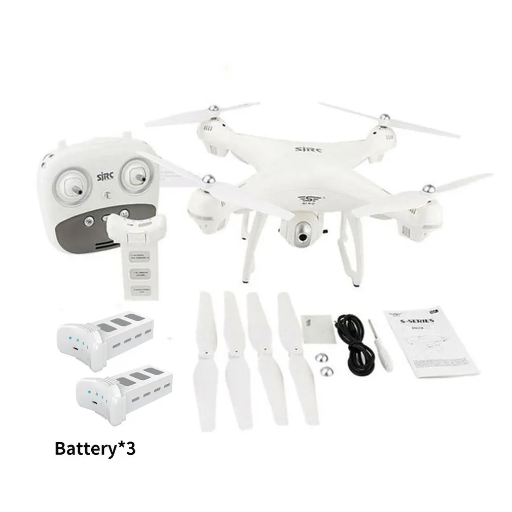 720 white 3 B S70W 720P 1080P Интеллектуальный Gps автоматический Дрон фиксированная высота позиционирования автоматический возврат четыре оси - Цвет: 720 white 3 B