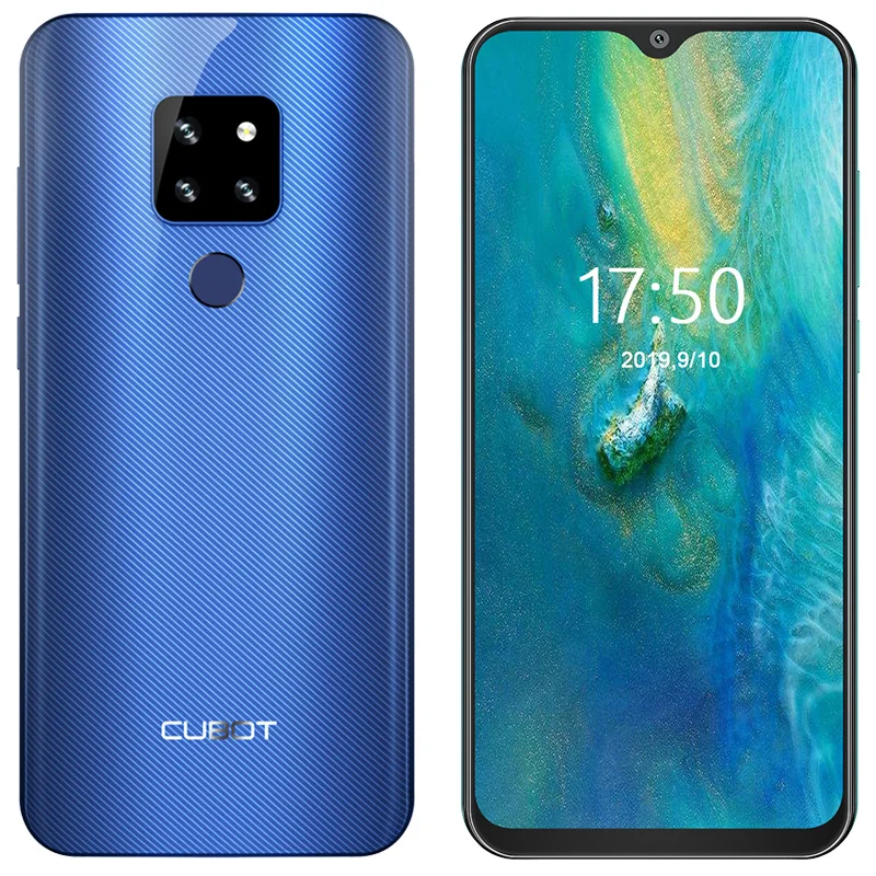 Смартфон Cubot P30 6," экран капли воды FHD+ 2340x1080p 4 Гб RAM+ 64 ГБ ROM Памяти Android 9,0 Pie Система Helio P23 Телефон SONY AI задние тройные камеры Поддержка Распознавания лица 4000 мАч Батарея 4G LTE Сети - Цвет: Blue