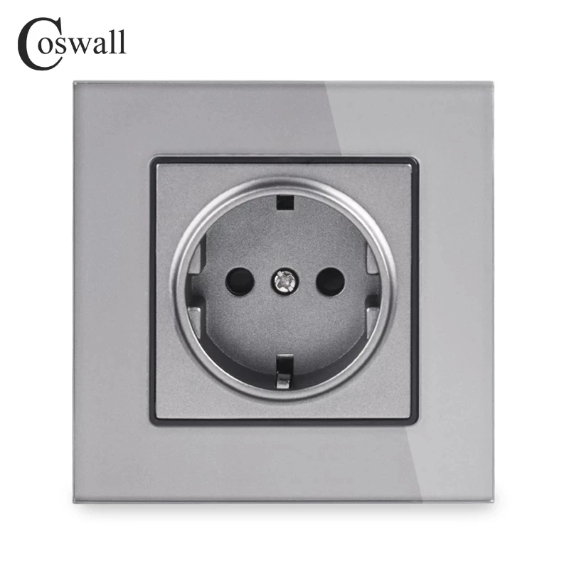 

COSWALL настенная розетка с USB, стеклянная панель