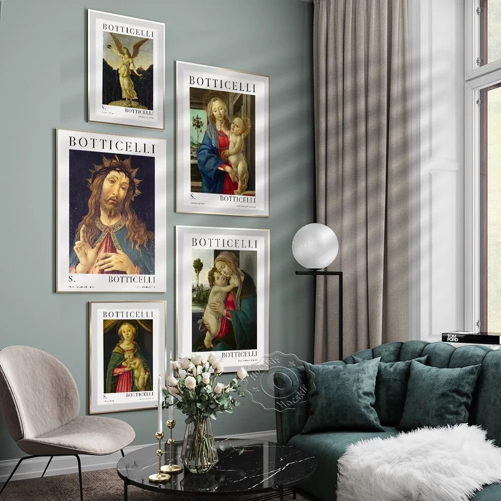 Sandro Botticelli выставка музейный плакат винтажные художественные работы Портрет