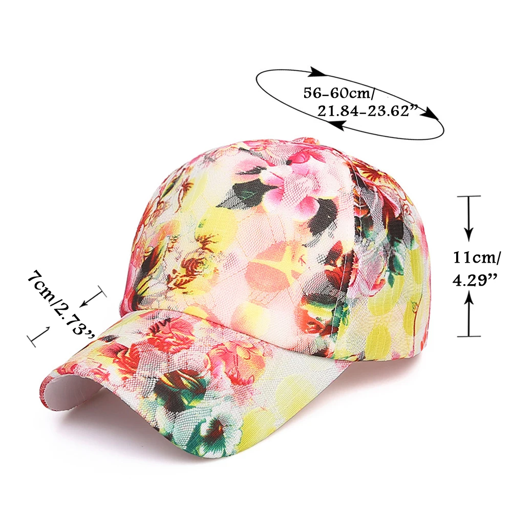 Лидер продаж для девочек Хлопковые бейсболки шапки с цветочным принтом