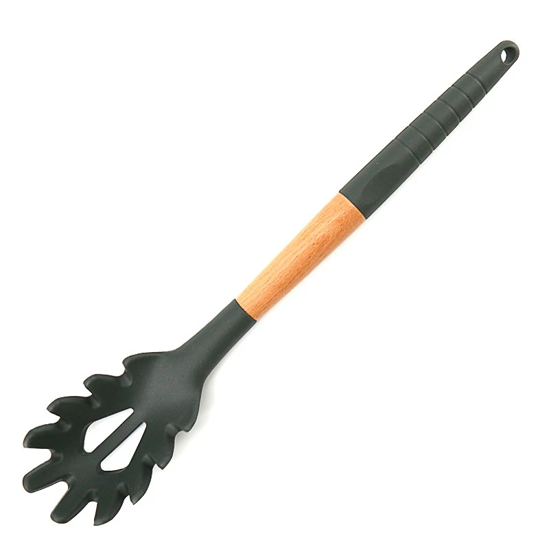 

Кухонная утварь, 11 шт., набор силиконовых кухонных принадлежностей с ведром для хранения, деревянный кухонный инструмент, антипригарный, с о...