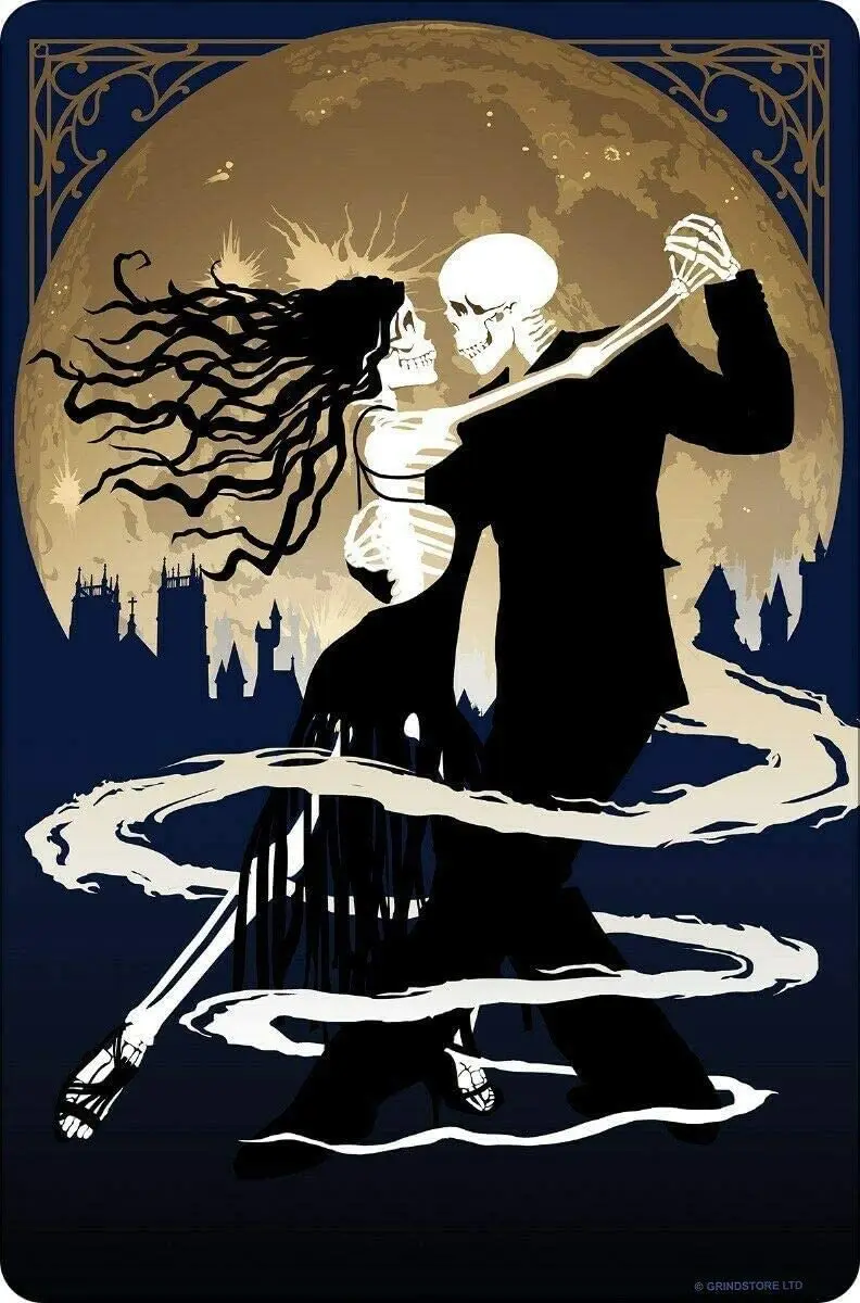 

The Dance of Eternity Navy Metal Tin Plaque Men Women,Wall Decor for Bars Restaurants Cafes Pubs