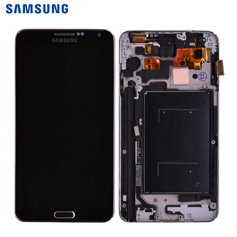Для samsung Galaxy Note 3 III N9005 ЖК-дисплей кодирующий преобразователь сенсорного экрана в сборе с рамкой запасные части