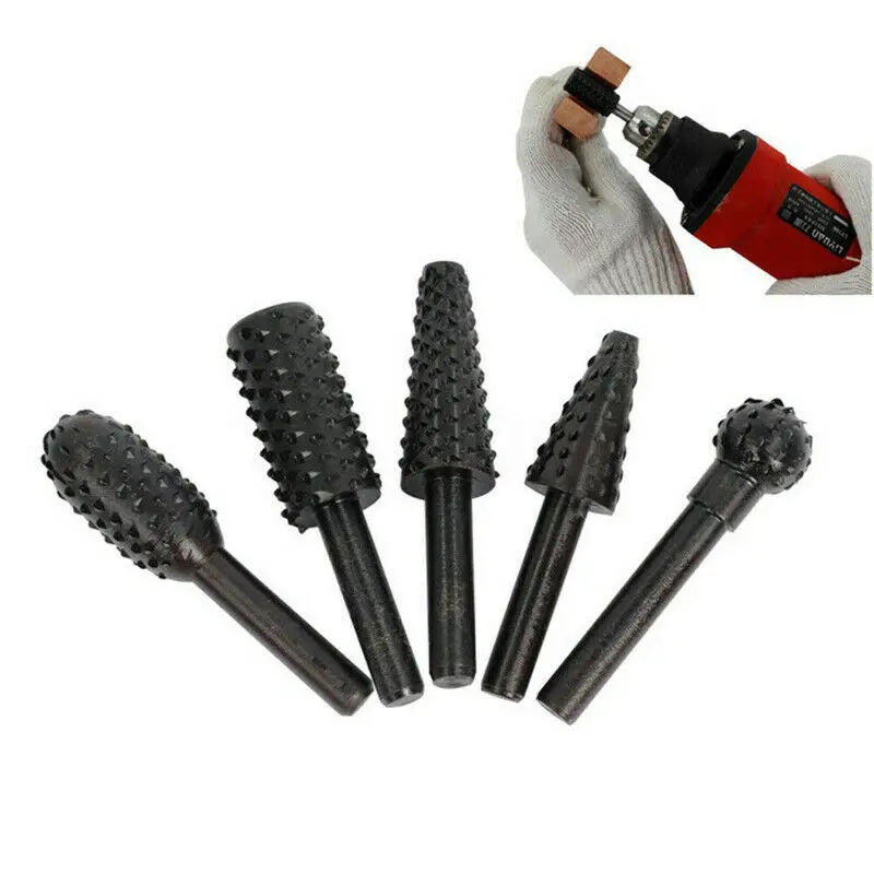 

1/4'' 5PCS Drill Bit Set Cutting Tools For Woodworking Knife Wood Carving Tool